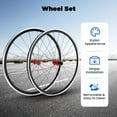 thumbnail image 5 of 700C Road Bike Wheel Set, 45# Steel Ultra-Light Aluminium Alloy Front Rear Bike Wheels, 661Lbs Load Front&Rear Bicycle Wheel Set Aluminum Rim C/V Brake Compatible with 7-12 Speed, 5 of 7