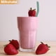 thumbnail image 4 of Paquete de 10 pajitas de vidrio reutilizables, pajitas de vidrio dobladas con 2 cepillos de limpieza, para batidos, jugos, 4 of 6