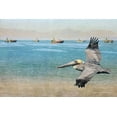 thumbnail image 2 of Vest, Christopher 18x13 Gold Ornate Wood Framed with Double Matting Museum Art Print Titled - Open Ocean and Boats, 2 of 4
