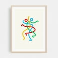 thumbnail image 2 of Danceknot - Zürich Zurich Switzerland Illustration Abstract Modern Art Minimalist Geometric Line Art Pop Art Unframed Wall Art Print 12 x 16 inches, 2 of 16
