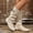 Beige Womens Boots, variant on JUSLIO Winter Boots for Women,Flat Boots Solid Color Mid Calf Boots Fashion Casual Comfort Zipper Womens Boots