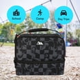 thumbnail image 6 of Arctic Zone Dual Compartment Dome Lunch Box with Food Container & Ice Pack, Black Checkerboard, 6 of 11