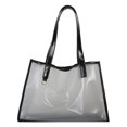thumbnail image 2 of Bolsas de hombro casuales para mujer Bolsas de moda de PVC transparentes (blanco) Likrtyny Para Estrenar, 2 of 9