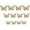 Gold, variant on Deluxe Wall Stickers for Living Room & Bedroom Decor, Easy Peel and Stick Removable Decals for Kids' Rooms, Weddings, and Showers, Educational Wall Art