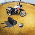 thumbnail image 4 of Bolsa de herramientas para motocicleta, bolsa universal de cuero para manillar, alforjas para motocicleta, bolsas para horquilla, bolsa para herramientas con 2 correas compatibles, negro, 4 of 5
