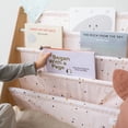 thumbnail image 4 of 3 Sprouts Recycled Fabric Kids Book Rack Storage Bookshelf Organizer in Pale Pink Terrazzo for Ages 3+, 4 of 15