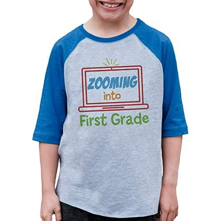 

7 ate 9 Apparel Zooming Into Virtual 1st Grade Blue Shirt