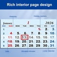 thumbnail image 3 of Calendario de Pared Grande, Vertical Calendario de Pared Triple 2026 Vistas de 3 Meses Calendario, Planificador de Pared Colgante Grande para la Escuela, el Lugar de Trabajo, el Dormitorio, el Hotel,, 3 of 5