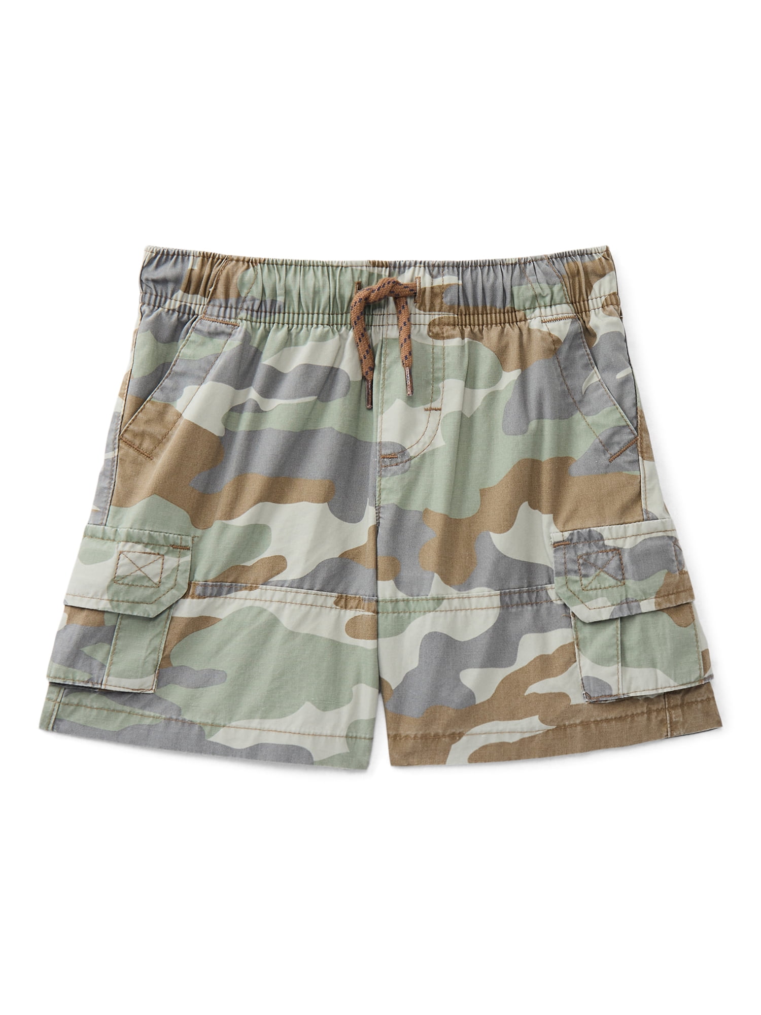 Wonder Nation Boys Soft Cargo Shorts, Sizes XS-XXL & Husky