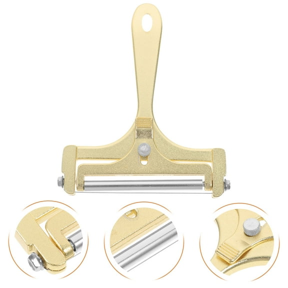 HOMEMAXS Kitchen Cheese Slicer Adjustable Metal Cheese Slicer Hand Held Cheese Cutter