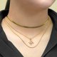 thumbnail image 3 of JeenMata Juego de 3 Collares con Dije Inicial 'M' Collar con Capas con Inicial para Mujer Bañado en Oro Amarillo, para Aniversario, Cumpleaños y Navidad, 3 of 6