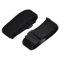 Outdoor Sports Nylon Elastic Backpack Hook Loop Tie Strap Black 2.5 x 20cm 2pcs