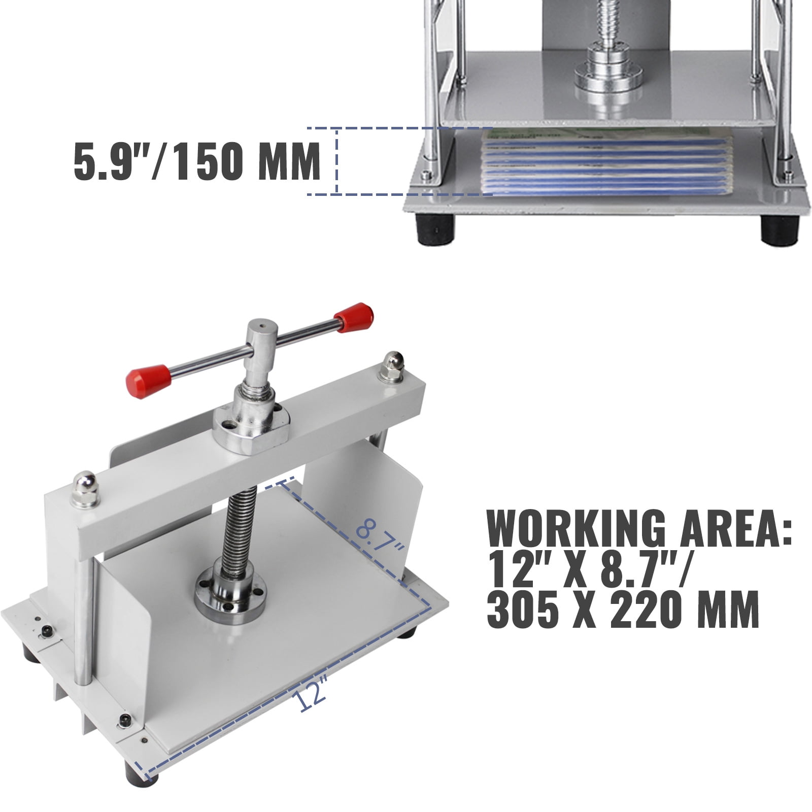 KFFKFF 12 x 8.6 inch Steel A4 Size Bookbinding Press Papermaking Book Press