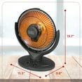 thumbnail image 4 of BLACK+DECKER BHRO608 800-Watt-Max 14-in. Oscillating Radiant Dish Ceramic Heater, 4 of 7