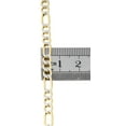 thumbnail image 4 of Mens Real 10K Yellow Gold Diamond Cut Figaro Style Chain 4.60mm Necklace 20 Inch, 4 of 6