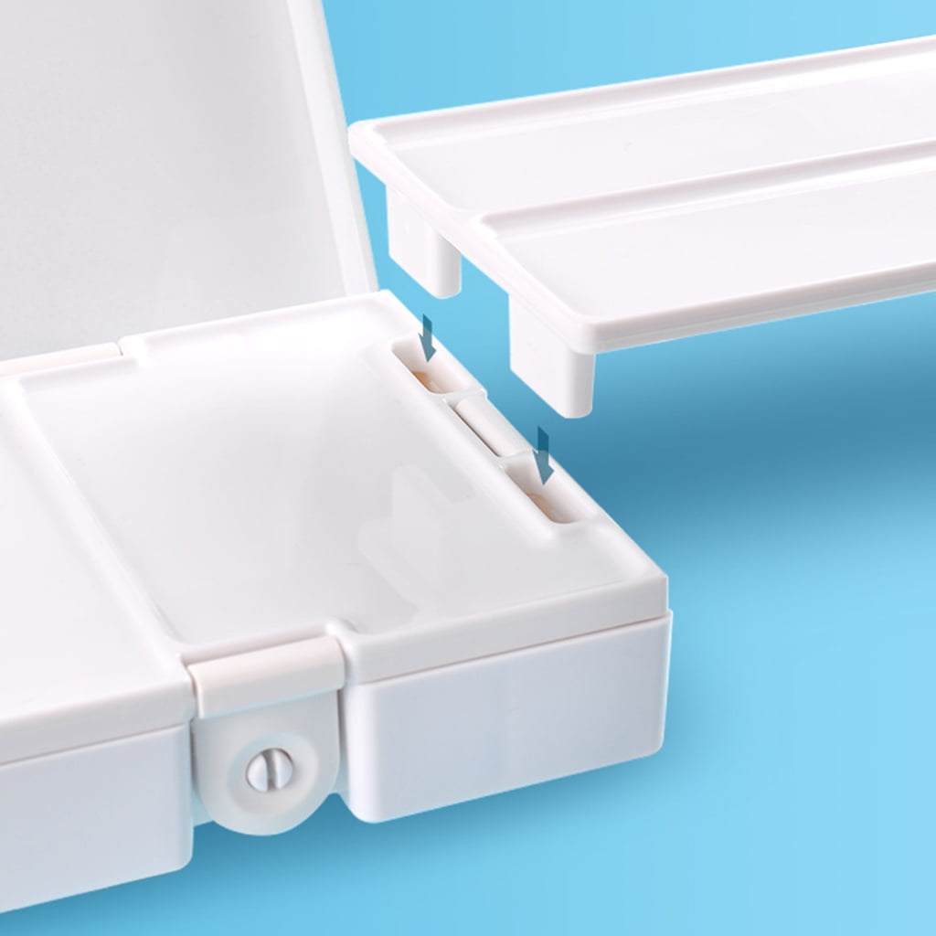 Milue Plastic Paint Container Folding Paint Palettes Travel Paint Tray