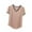Khaki, variant on XuJwPNcy Women's Pajama Tops V Neck Short Sleeve Sleep Shirt Solid Color Pjs Top Casual Loose Comfy Loungewear