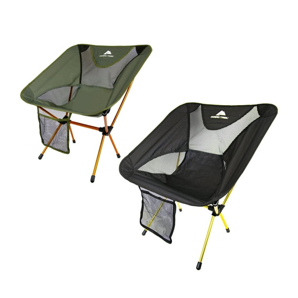 Ozark Trail Himont Compact Camp Lite Chair Set for Camping 2 Pack