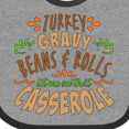 thumbnail image 4 of Inktastic Turkey, Gravy, Beans, Rolls, Casserole Boys or Girls Baby Bib, 4 of 4