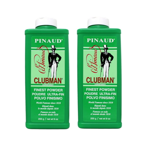 Pinaud Clubman Finest Powder for Men, Cornstarch Zinc Oxide Kaolin Formula, 9 oz (Pack of 2)
