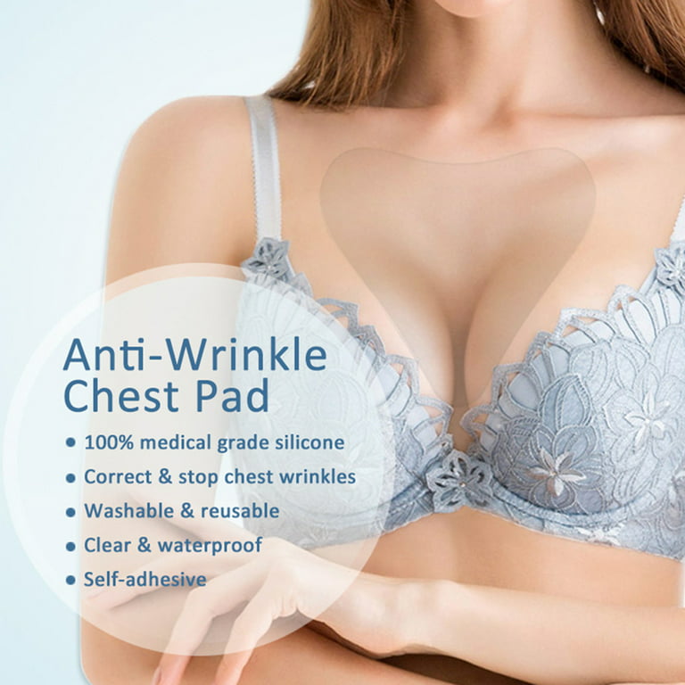 Yirtree Chest Wrinkle Pads - Decollete Anti Cleavage Wrinkles Silicone Pad  Reusable Patches for Skin Lines Prevention - Overnight Wrinkle Remover  Treatment while Sleeping 