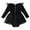 Black, variant on Utlike Baby Girls Bodysuits Solid Color Long Sleeve Dress Romper Clothes Athletic Fit Onesies Daily Wear Size 12 Months-18 Months