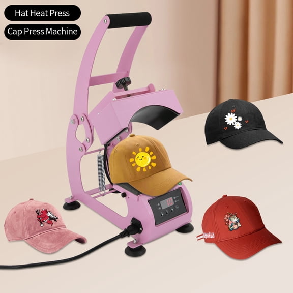 Hat Heat Press Machine, Press with Timer & Temperature Control, 2-in-1 Hat Heat Press Machine