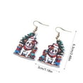 thumbnail image 3 of Censtreet Christmas Earrings for Women Lightweight Dangle Acrylic Holiday Stud Earrings Tree Snowflake Earrings Cute Christmas Earrings for Lady Jewelry Gift, 3 of 5