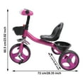 thumbnail image 5 of Bike for Toddler Kids Classic Tricycle Steel Trike Frame with Bell and Handlebar TasselsColorful Lighting Wheels & Large Basket Toddler Bike for Boys and Girls Ages 2-5 Year Old, 5 of 7