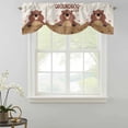 thumbnail image 2 of Tie Up Valances for Windows, Groundhog Day Adjustable Valance Curtains Window Treatment for Living Room, Pink Cherry Blossom Cartoon Animals Vintage Rod Pocket Kitchen Curtains & Drapes 54x18 Inch, 2 of 9