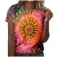 thumbnail image 1 of Tops de Cuello Redondo para las Mujeres de Manga Corta Impresa Casual, Camiseta de Moda para Uso Diario Y de Fiesta, 1 of 5