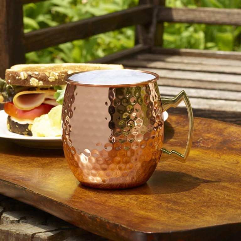 Houdini 18oz Stainless Steel Copper Plated Hammered Moscow Mule