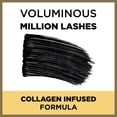 thumbnail image 3 of L’Oreal Paris Makeup Voluminous Million Lashes Mascara, Volumizing, Defining, Smudge-Proof, Clump-Free Lengthening, Collagen Infused Eye Makeup, Amplifying Mascara Brush, Blackest Black, 2 C, 3 of 7