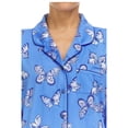 thumbnail image 3 of Flora By Flora Nikrooz Notch Collar Long Sleeve With Shorts Pajamas (Blue Butterfly, XXL), 3 of 5