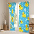 thumbnail image 4 of jejeloiu Cartoon Rubber Duck Black Out Curtains,Kawaii Ducks Curtains Pack of 2 (42x63 Each),Cute Animal Bedroom Curtains For Girls Boys,Microfiber Bedroom Decor, 4 of 6