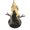 Snowman Shape, variant on Angel Shape Christmas Wooden Hanging Ornaments, 6 Pcs, Xmas Tree Decor for Home Office with Wolf Howling Vintage Moon Night Design