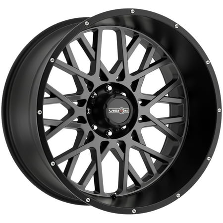 20" Inch Vision 412 Rocker 20x12 5x139.7 (5x5.5") -51mm Gunmetal Wheel Rim