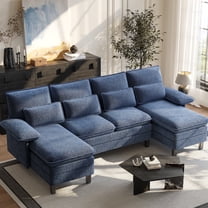 MRUAKA U Shaped Sofa , U Shaped Couch with Chaise, Sectional Couch for Small Space Apartment, 3 Seater
