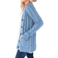 thumbnail image 3 of Casual Cardigan For Women Solid Color Twist Button Cardigan Sweater, 3 of 5