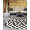 thumbnail image 4 of Jill Zarin Outdoor Collection Area Rug - Napa (5' 3" Round Charcoal Gray/Ivory), 4 of 7