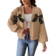 thumbnail image 1 of TINZ Sweater Dress Long Sleeve Oversized Tunic With Exquisite Embroidery And Panel Design Warm Winter Knit Vest Dress Long Pullover Sweater Belted Long Dress, 1 of 5