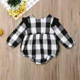 thumbnail image 6 of Qiylii Baby Girl Plaid Jumpsuits Long Sleeve O-Neck Cotton Christmas Romper, 6 of 6