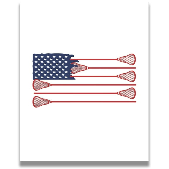 Lacrosse Wall Art - Lax Poster, Canvas or Print - Lacrosse Art Gifts for Players & Coaches - Wall Decor for Bedroom, Locker Room or Dorm poster