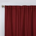 thumbnail image 2 of Superior Blackout Solid Light Filtering Back Tab Curtain Panel Set, 42"X 96", Sangria, 2 of 9