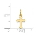 thumbnail image 3 of 14K Yellow Gold Charm Pendant Themed 18 mm 8 Mini Polished Cross, 3 of 4