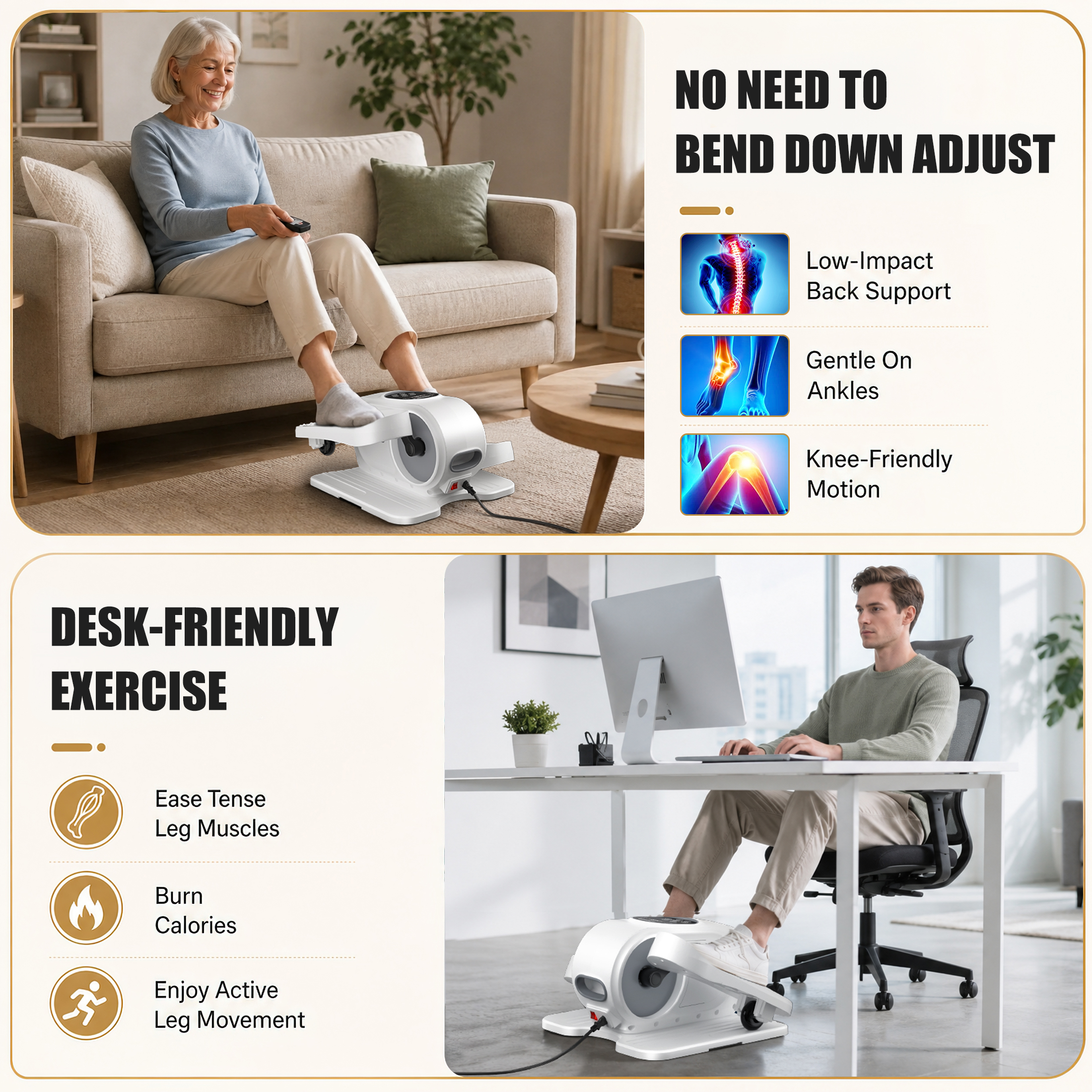 Funslim Under Desk Elliptical with Remote Control photo 7