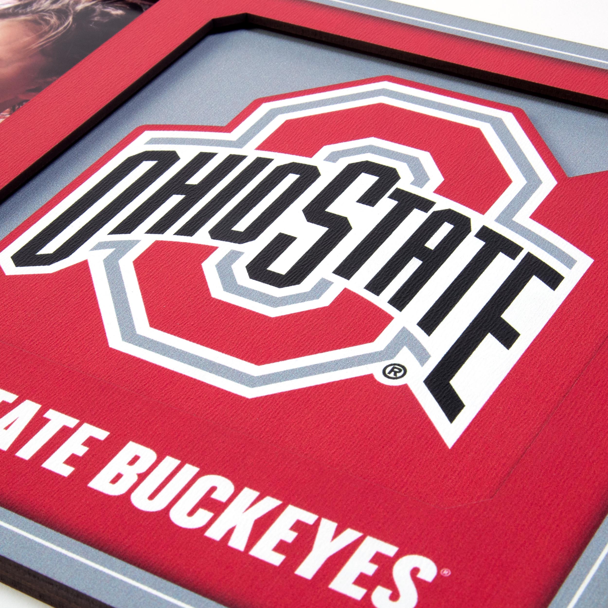 Ohio State Buckeyes 3D Logo Picture Frame