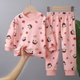thumbnail image 2 of masbird Kids Long Sleeve Pajamas Set Soft Stretchy Sleepwear Clothes For Girls Boys Cute Printed PJs 6-12 Months 12-24 Months 2t 3t 4t 5t 6t 7t 8t 9t(Pink,2-3 Y), 2 of 4