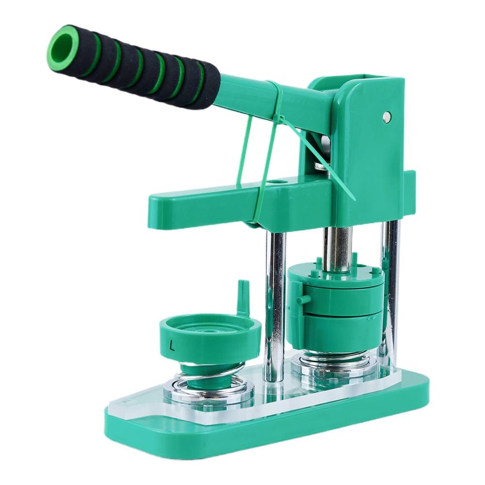 Upgraded Button Maker Machine with Absorbable Mold DIY Round Pin Maker Kit with 100pcs Button Parts ,Beginner-Friendly