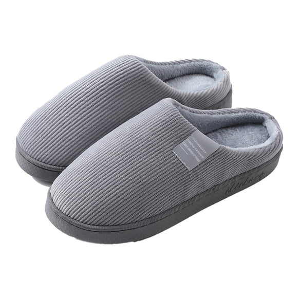Qarigey Zapatilla de algodón para mujer y hombre, zapatos coloridos para amantes de interiores, accesorios de ropa de fondo grueso, artículos Calzado Gris 36-37